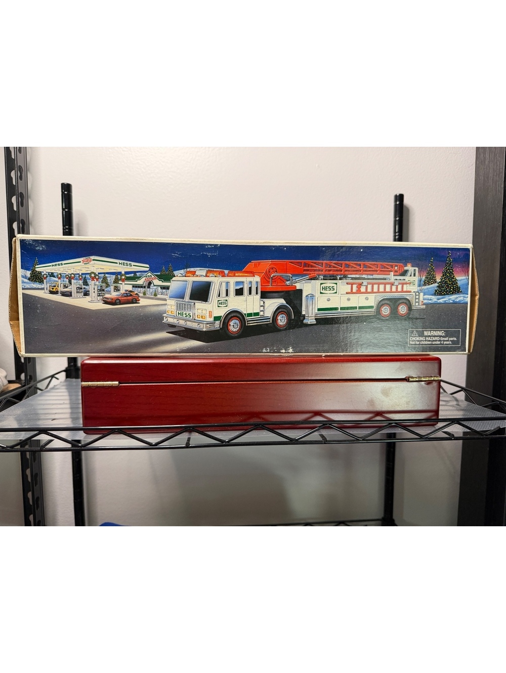 Vintage Hess Fire Truck Toy with Original Box